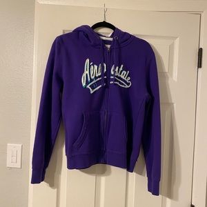 4/$20 Aeropostale Purple Zip-Up Hoodie